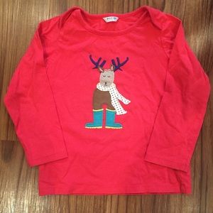 Mini Boden Appliqué Reindeer Top
